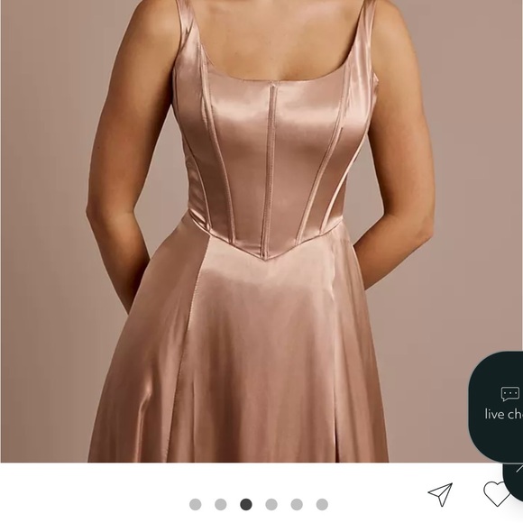 David's Bridal GALINA SIGNATURE
Charmeuse Basque Waist Tank Dress - Picture 4 of 11